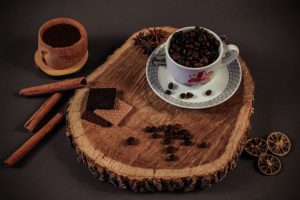 coffee cup with coffee powder